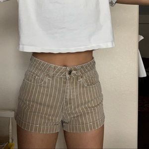 beachy beige jean shorts